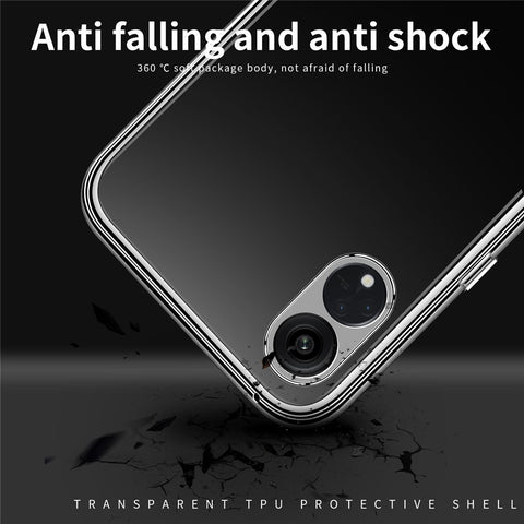 MOFI for Oppo Reno8 T 4G Phone Case Clear TPU Phone Cover with Camera Protection