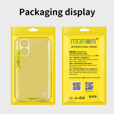 MOFI for Oppo Reno8 T 4G Phone Case Clear TPU Phone Cover with Camera Protection