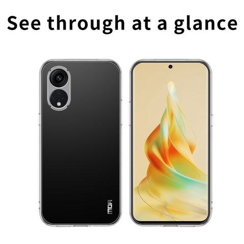 MOFI for Oppo Reno8 T 4G Phone Case Clear TPU Phone Cover with Camera Protection