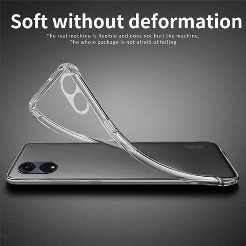 MOFI for Oppo Reno8 T 4G Phone Case Clear TPU Phone Cover with Camera Protection