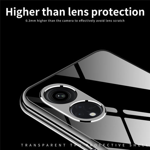 MOFI for Oppo Reno8 T 4G Phone Case Clear TPU Phone Cover with Camera Protection