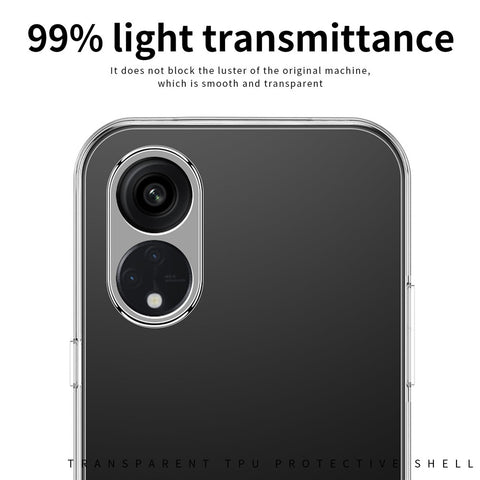 MOFI for Oppo Reno8 T 4G Phone Case Clear TPU Phone Cover with Camera Protection