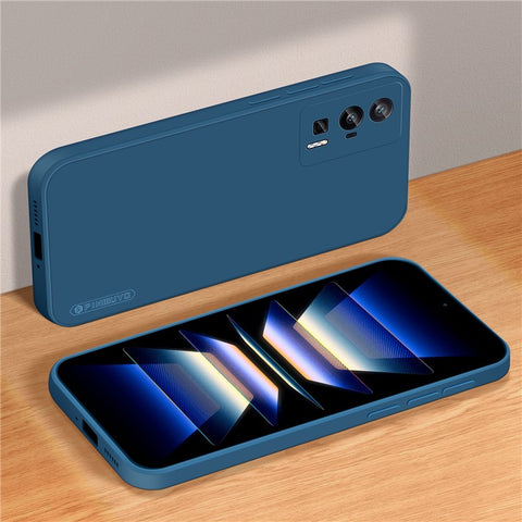 PINWUYO JK TPU-2 Series Phone Case for Xiaomi Poco F5 Pro 5G / Redmi K60 Pro 5G / K60 5G Fiber Flocking Lining Soft TPU Phone Cover