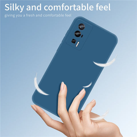 PINWUYO JK TPU-2 Series Phone Case for Xiaomi Poco F5 Pro 5G / Redmi K60 Pro 5G / K60 5G Fiber Flocking Lining Soft TPU Phone Cover