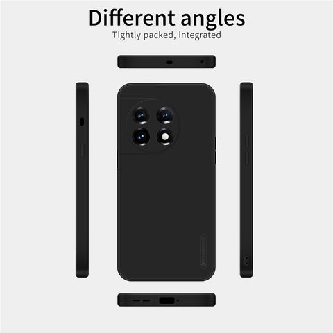 PINWUYO For OnePlus 11 5G Phone Case Fiber Flocking Lining Camera Lens Protection TPU Cover