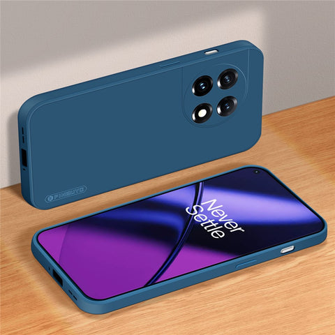 PINWUYO For OnePlus 11 5G Phone Case Fiber Flocking Lining Camera Lens Protection TPU Cover