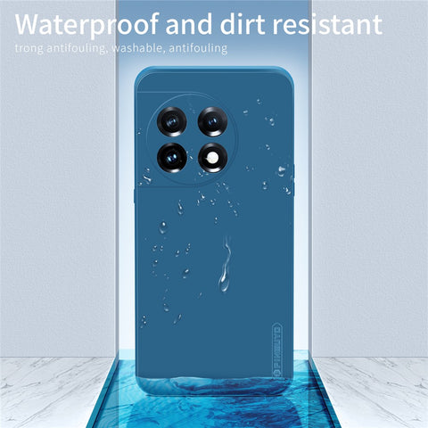 PINWUYO For OnePlus 11 5G Phone Case Fiber Flocking Lining Camera Lens Protection TPU Cover