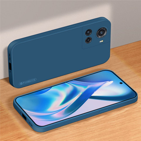 PINWUYO JK TPU-2 Series Back Case for OnePlus Ace 5G / 10R 5G Fiber Flocking Lining Precise Cutouts TPU Phone Cover