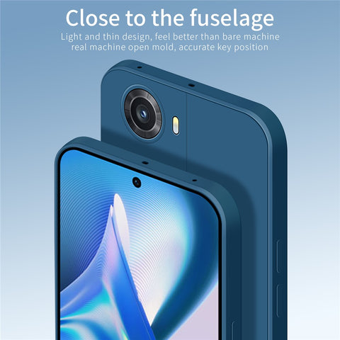 PINWUYO JK TPU-2 Series Back Case for OnePlus Ace 5G / 10R 5G Fiber Flocking Lining Precise Cutouts TPU Phone Cover