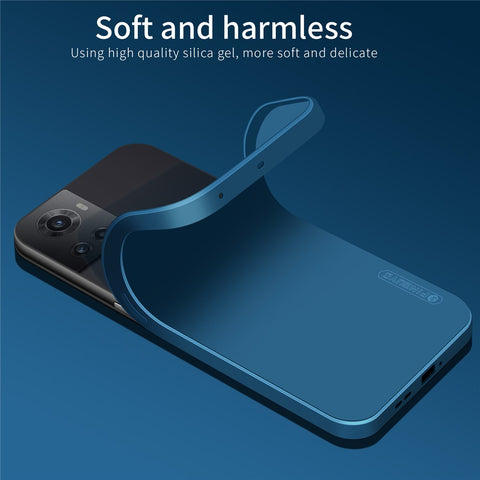 PINWUYO JK TPU-2 Series Back Case for OnePlus Ace 5G / 10R 5G Fiber Flocking Lining Precise Cutouts TPU Phone Cover