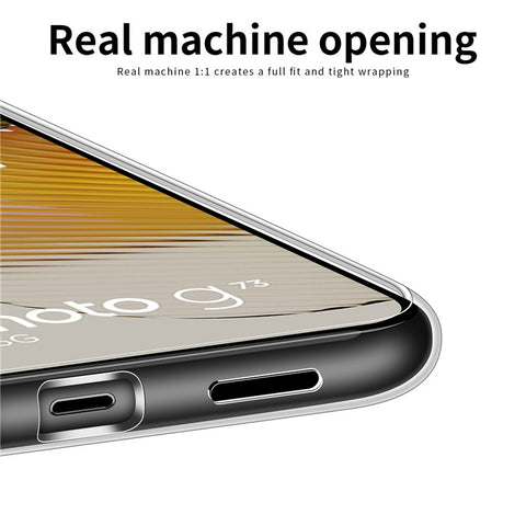 MOFI For Motorola Moto G73 5G Shockproof Case Transparent Soft TPU Phone Cover