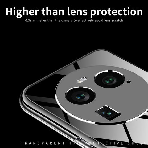 MOFI For Oppo Find X6 Transparent Soft TPU Protective Case Shockproof Phone Cover