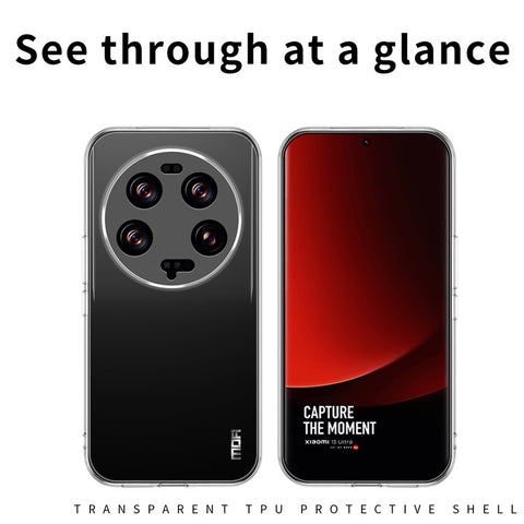 MOFI For Xiaomi 13 Ultra Transparent Phone Case Drop-proof Soft TPU Phone Cover