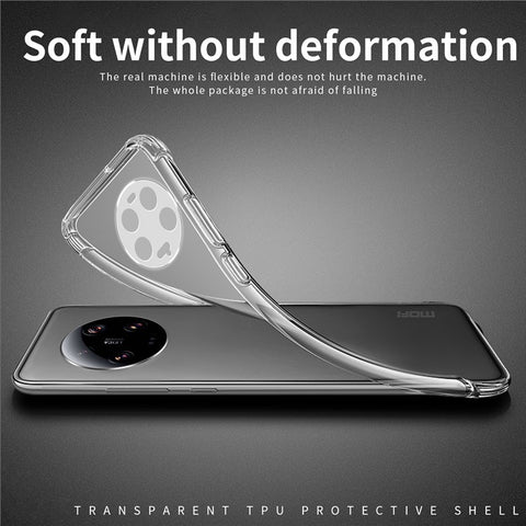 MOFI For Xiaomi 13 Ultra Transparent Phone Case Drop-proof Soft TPU Phone Cover