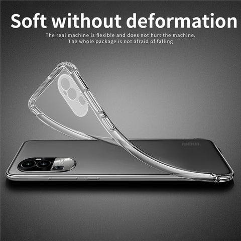 MOFI For Oppo Reno10 Pro+ 5G Phone TPU Case Anti-scratch Transparent Cell Phone Cover