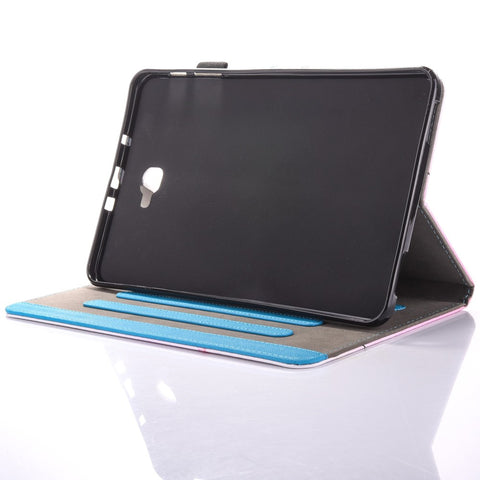 For Samsung Galaxy Tab A 10.1 (2016) T580 T585 Patterned Leather Card Slot Shell