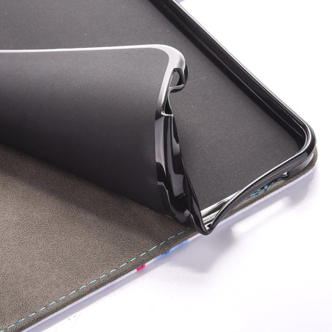 For Samsung Galaxy Tab A 10.1 (2016) T580 T585 Patterned Leather Card Slot Shell