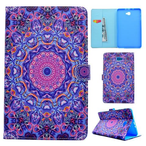 Wallet Leather Patterned Stand Case for Samsung Tab A 10.1 (2016) T580 T585