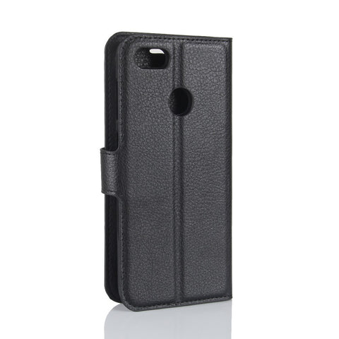 Litchi Texture Leather Wallet Stand Phone Accessory Casing for Huawei P9 Lite mini / Y6 Pro (2017) / Enjoy 7