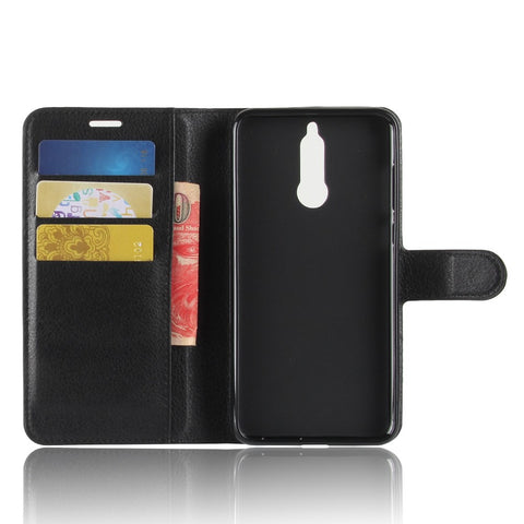 Litchi Skin Wallet Leather Stand Case for Huawei Mate 10 Lite / nova 2i / Maimang 6