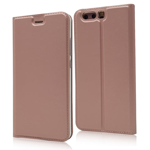 Magnetic Stand Leather Phone Case with Card Slot for Huawei P10