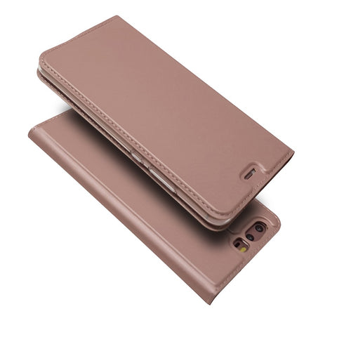 Magnetic Stand Leather Phone Case with Card Slot for Huawei P10