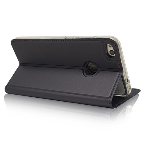 Magnetic Card Holder Stand Leather Protective Cover Case for Huawei P8 Lite (2017) / Honor 8 Lite