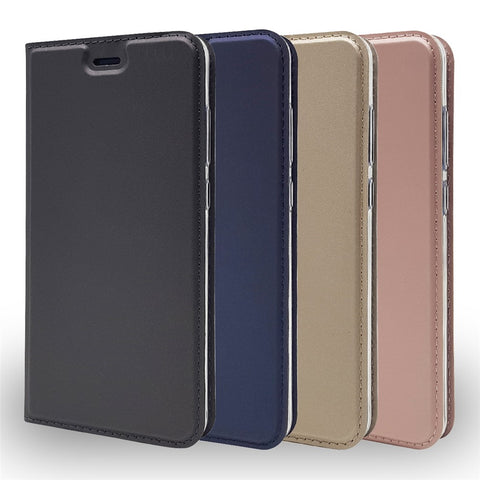Auto-absorbed Magnetic Leather Stand Flip Cover for Huawei P10 Lite
