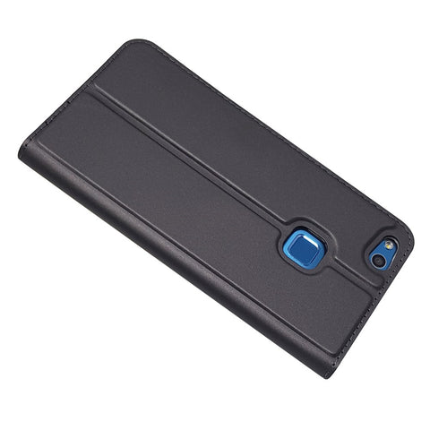 Auto-absorbed Magnetic Leather Stand Flip Cover for Huawei P10 Lite