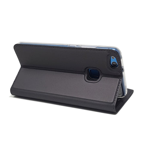 Auto-absorbed Magnetic Leather Stand Flip Cover for Huawei P10 Lite