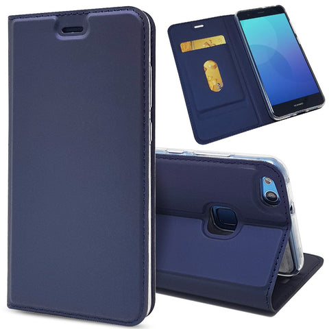 Auto-absorbed Magnetic Leather Stand Flip Cover for Huawei P10 Lite