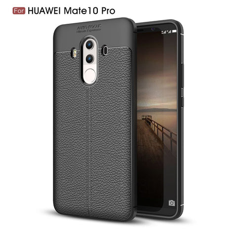 Litchi Grain Soft TPU Back Cover for Huawei Mate 10 Pro