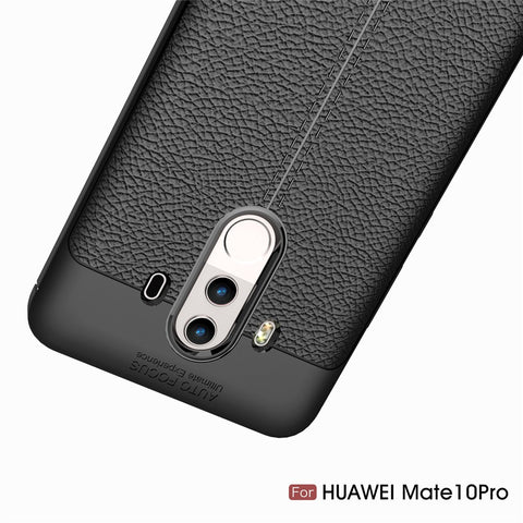 Litchi Grain Soft TPU Back Cover for Huawei Mate 10 Pro