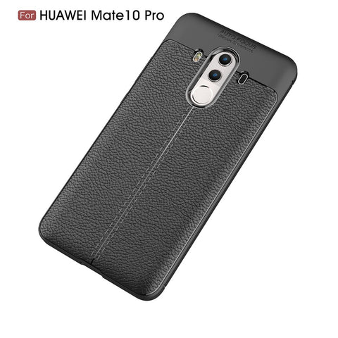 Litchi Grain Soft TPU Back Cover for Huawei Mate 10 Pro