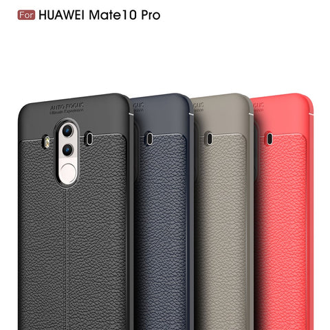 Litchi Grain Soft TPU Back Cover for Huawei Mate 10 Pro