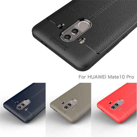 Litchi Grain Soft TPU Back Cover for Huawei Mate 10 Pro