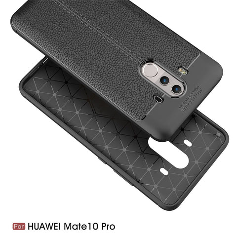 Litchi Grain Soft TPU Back Cover for Huawei Mate 10 Pro