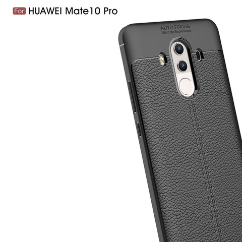 Litchi Grain Soft TPU Back Cover for Huawei Mate 10 Pro