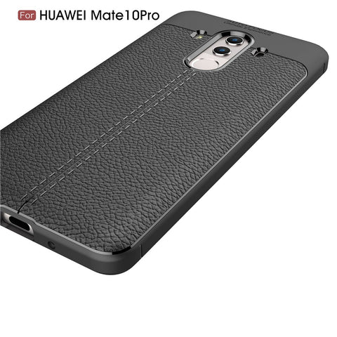 Litchi Grain Soft TPU Back Cover for Huawei Mate 10 Pro