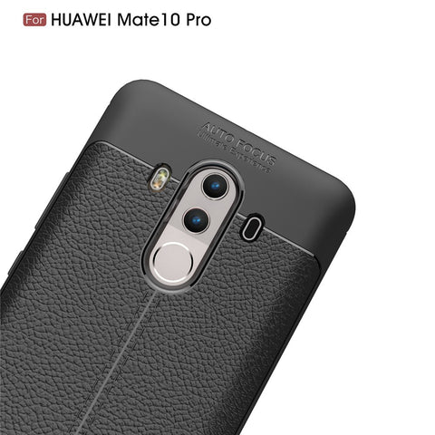 Litchi Grain Soft TPU Back Cover for Huawei Mate 10 Pro