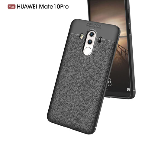Litchi Grain Soft TPU Back Cover for Huawei Mate 10 Pro
