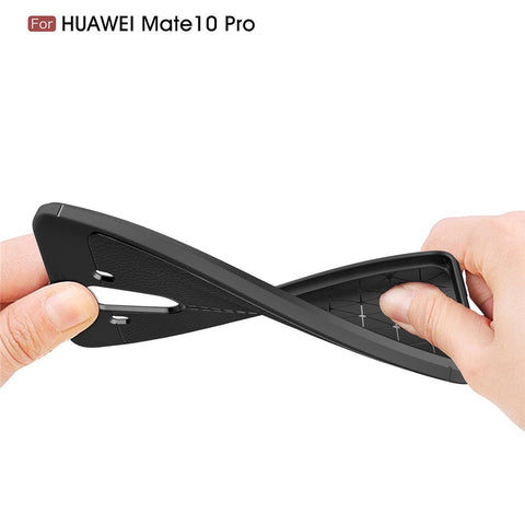 Litchi Grain Soft TPU Back Cover for Huawei Mate 10 Pro