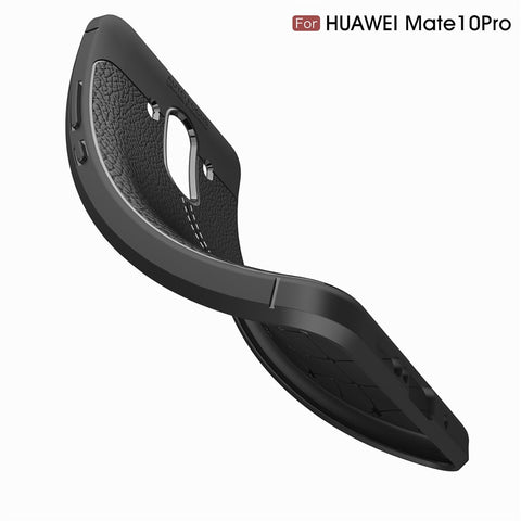 Litchi Grain Soft TPU Back Cover for Huawei Mate 10 Pro