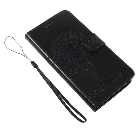 Imprint Tree Owls PU Leather Wallet Case for Huawei Mate 10 Lite / nova 2i / Maimang 6 / Honor 9i (India)