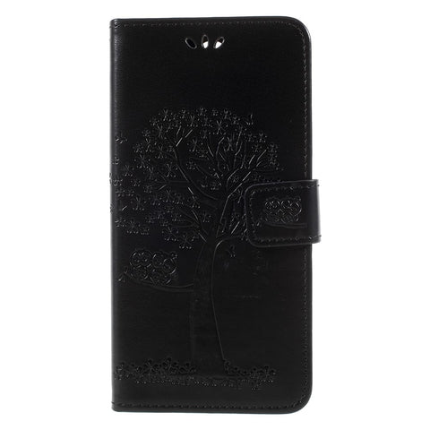 Imprint Tree Owls PU Leather Wallet Case for Huawei Mate 10 Lite / nova 2i / Maimang 6 / Honor 9i (India)