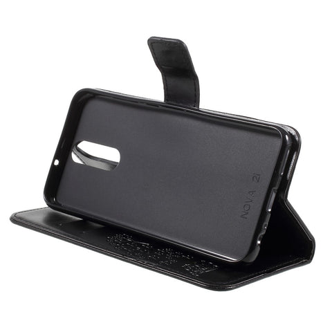 Imprint Tree Owls PU Leather Wallet Case for Huawei Mate 10 Lite / nova 2i / Maimang 6 / Honor 9i (India)