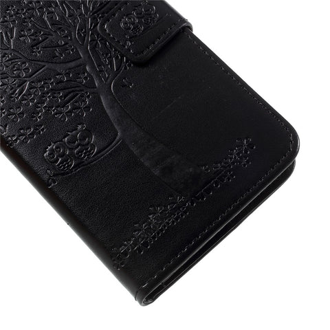Imprint Tree Owls PU Leather Wallet Case for Huawei Mate 10 Lite / nova 2i / Maimang 6 / Honor 9i (India)