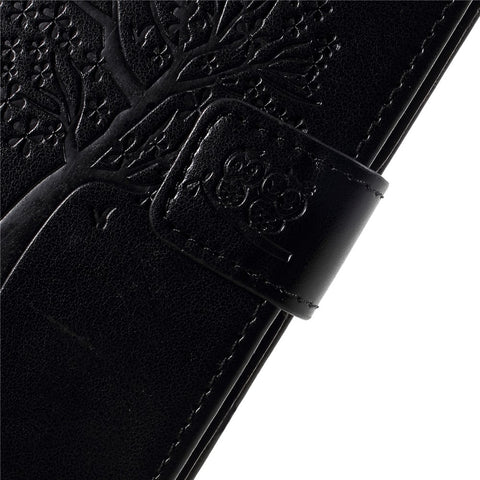 Imprint Tree Owls PU Leather Wallet Case for Huawei Mate 10 Lite / nova 2i / Maimang 6 / Honor 9i (India)