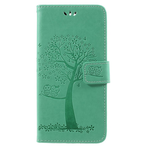 Imprint Tree Owls PU Leather Wallet Case for Huawei Mate 10 Lite / nova 2i / Maimang 6 / Honor 9i (India)