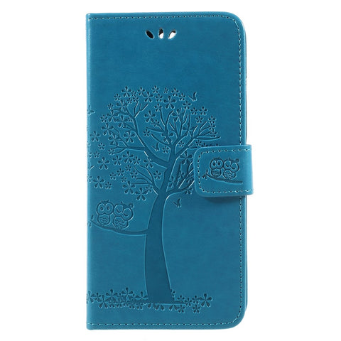 Imprint Tree Owls PU Leather Wallet Case for Huawei Mate 10 Lite / nova 2i / Maimang 6 / Honor 9i (India)